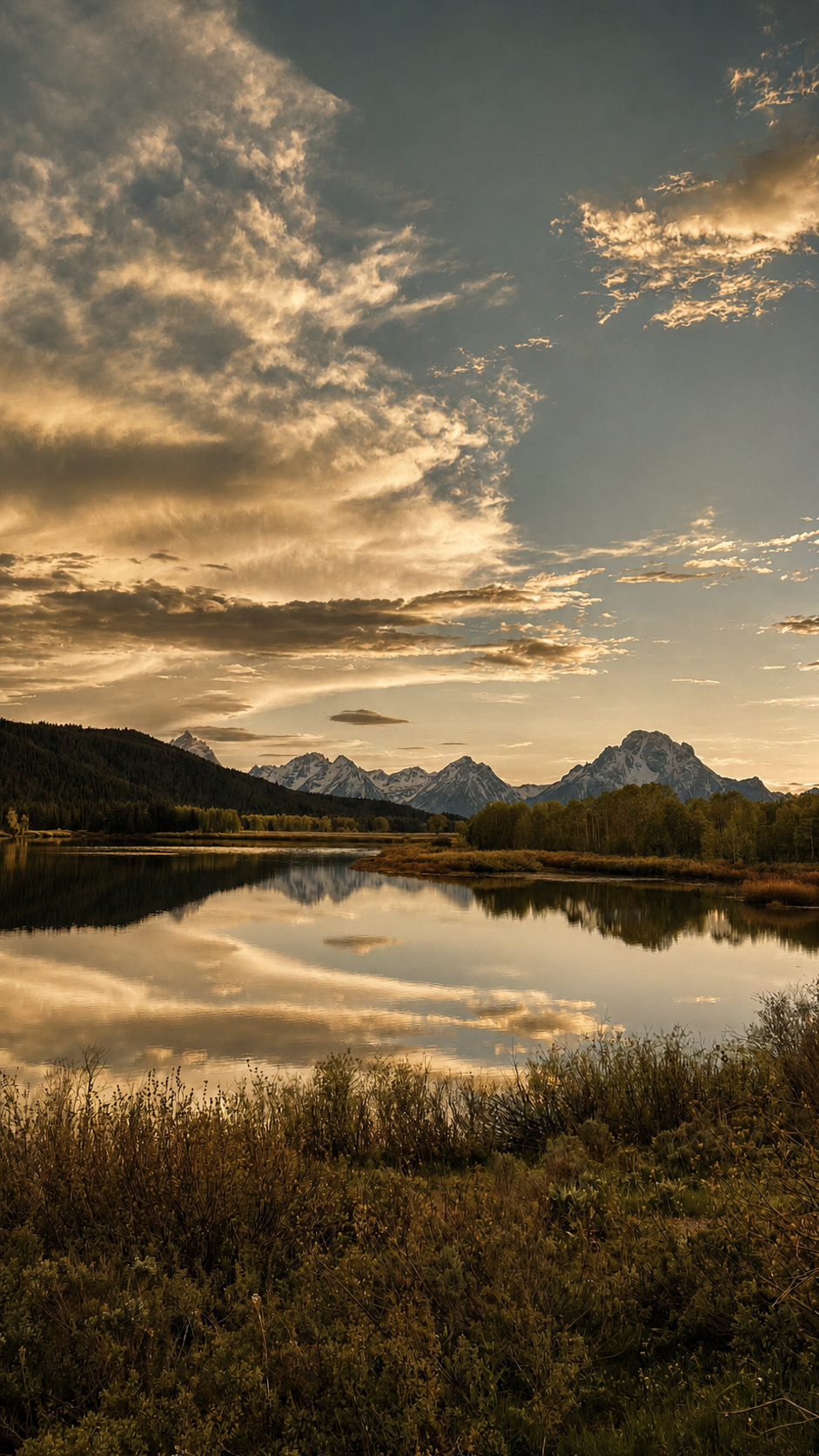 Casal sentado em uma cerca de madeira diante das montanhas Grand Teton